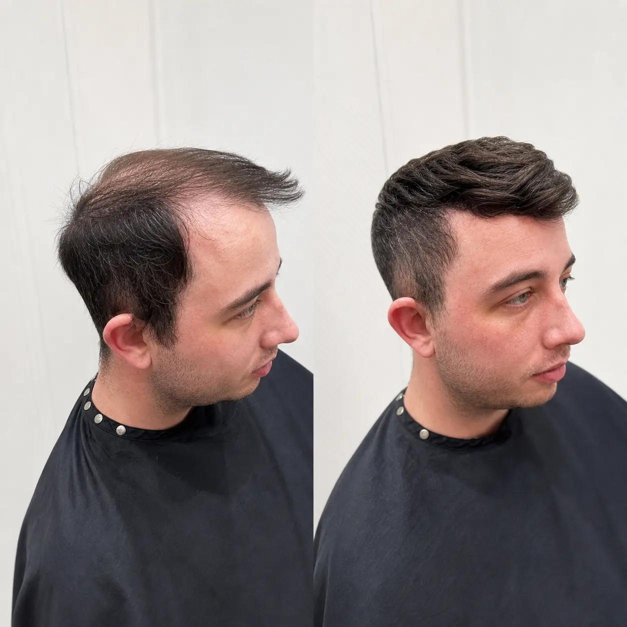 Hair System Before After Image
