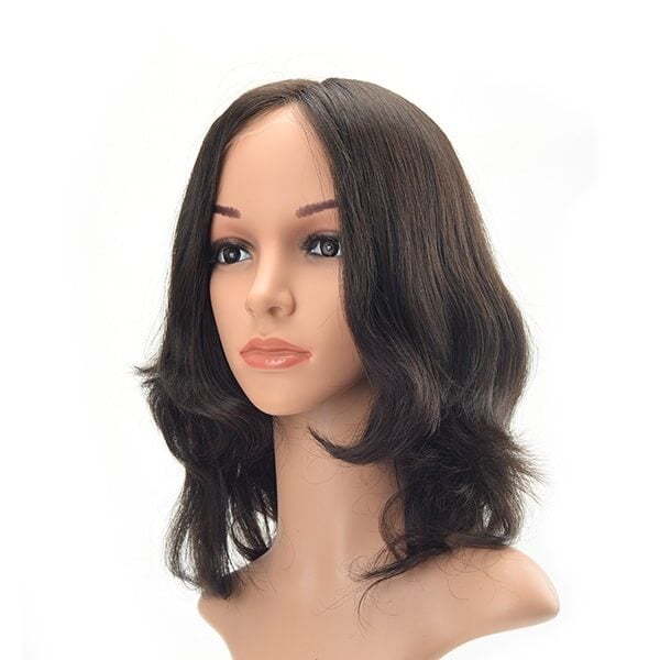 Middle length wavy high quality Kosher wig (4)