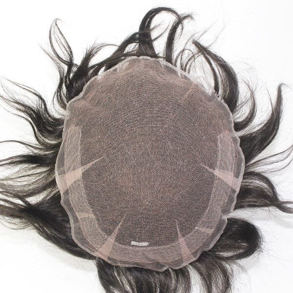 LW1962 Human Hair Natural Swiss Lace Toupee (2)