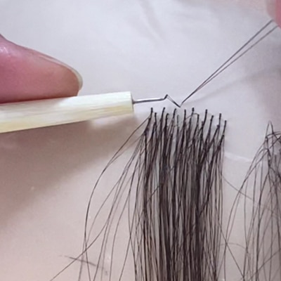 How to Make Single Split Knots and Single Flat Knots on Skin Hair Systems