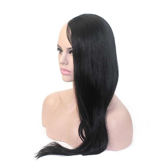 NW872-Femme-Toupee-Skin-Half-Wig-Long-Black-Hair-3