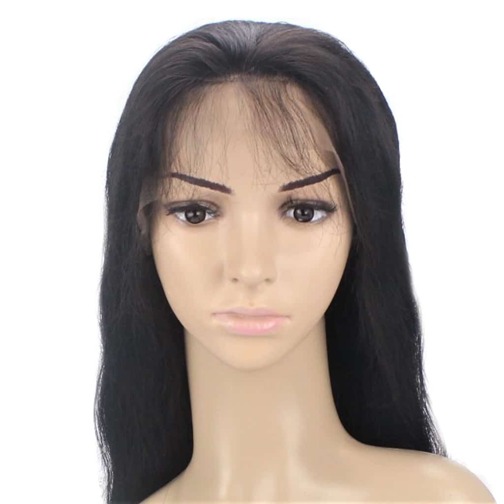 Wholesale Elastic Net and Lace Front Long Human Hair Wig