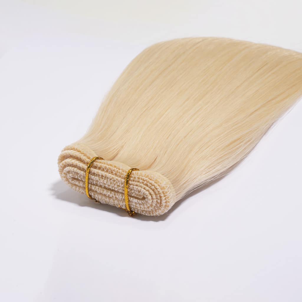 Extensions de cheveux plats-tissés-avec-lignes-de-piqûre-en-cheveux-blonds-613-1