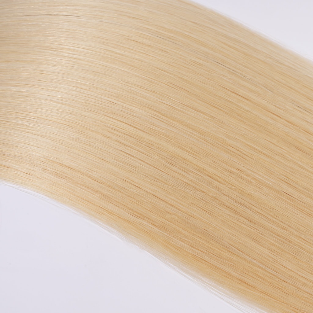 Extensions de cheveux en mèches plates avec lignes de couture en cheveux blonds-613-3