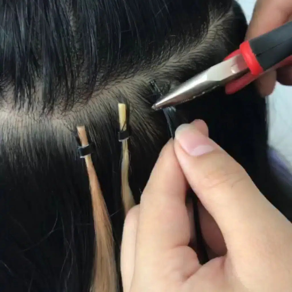 I-tip-hair-extensions-installation