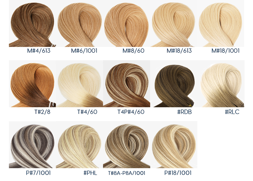 NSG imagen de colores de extensiones de cabello1111