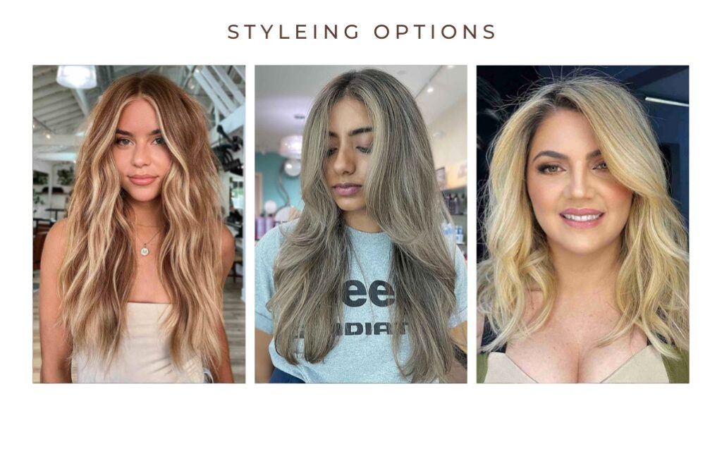 Styling options of njc2070 hair system for women