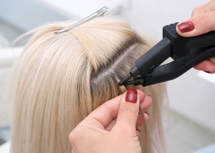 installing a hot fusion hair extension