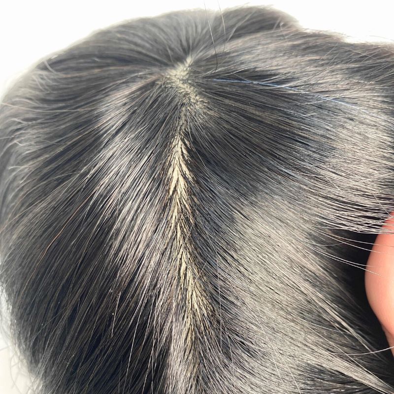 S15-Système de coiffure supérieur en soie-avec-dos-et-côtés-PU-2