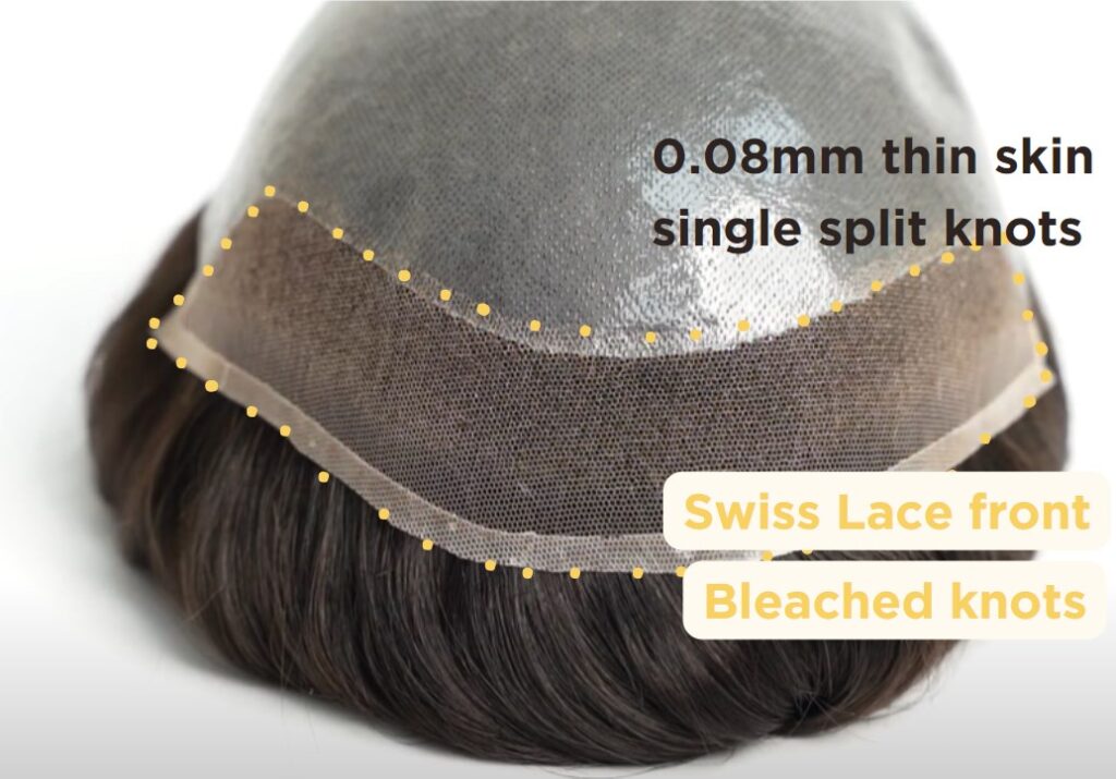 hs15-thin-skin-hair-system-new-times-hair with bleached knots for a natural-looking hair system hairline