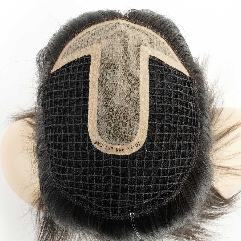Teena Silk Top Fishnet Hair Topper base construction(4)
