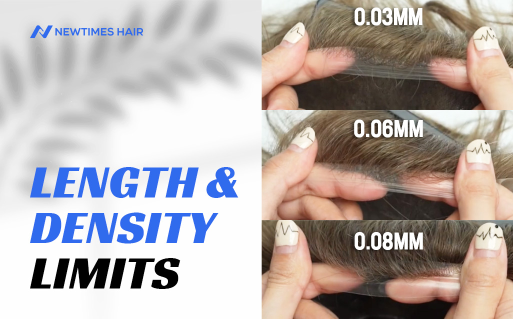 Blog banner featuring three thin skin hair systems with different thicknesses