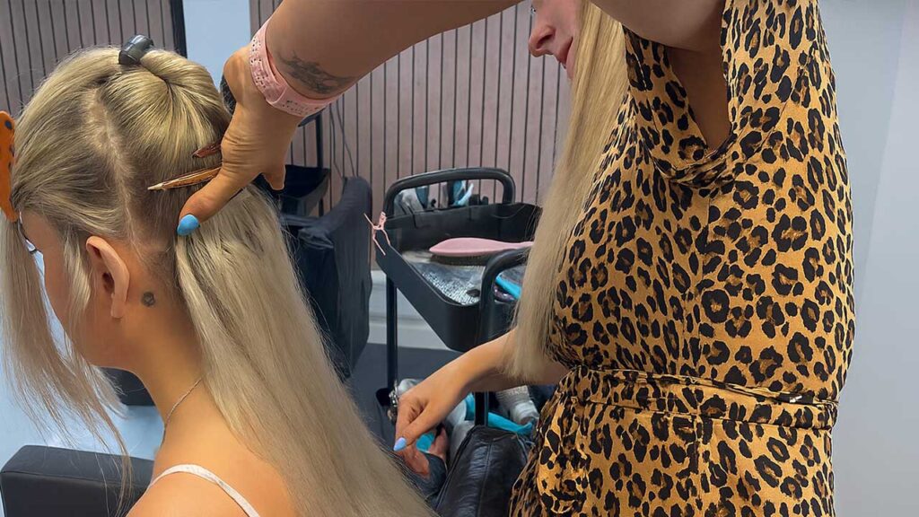 Installing the Genius Weft extensions to the beaded foundation