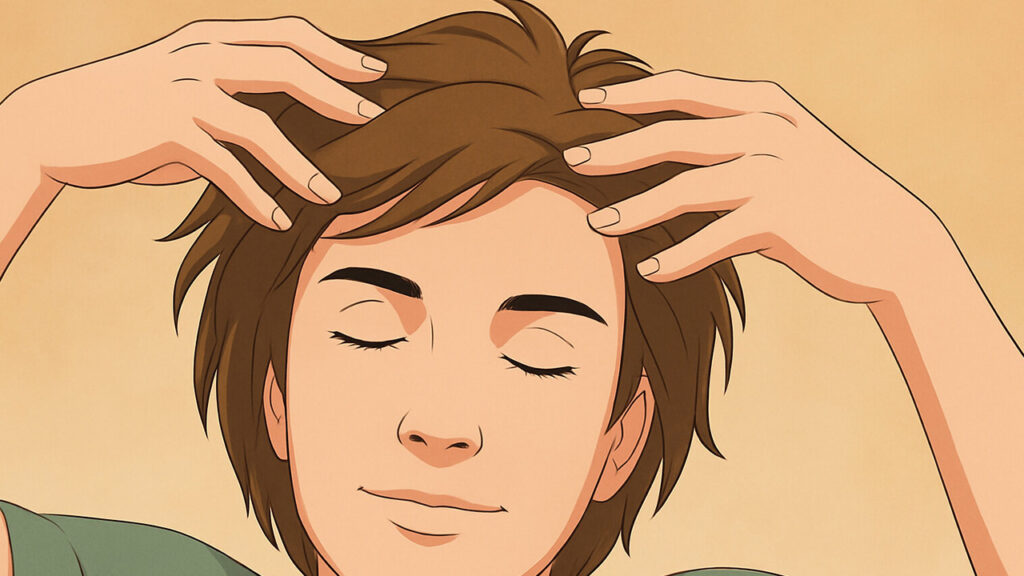 a person testing if the wig actually fit