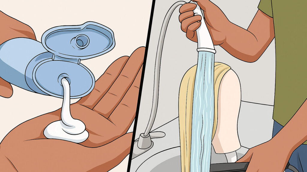 Washing a wig