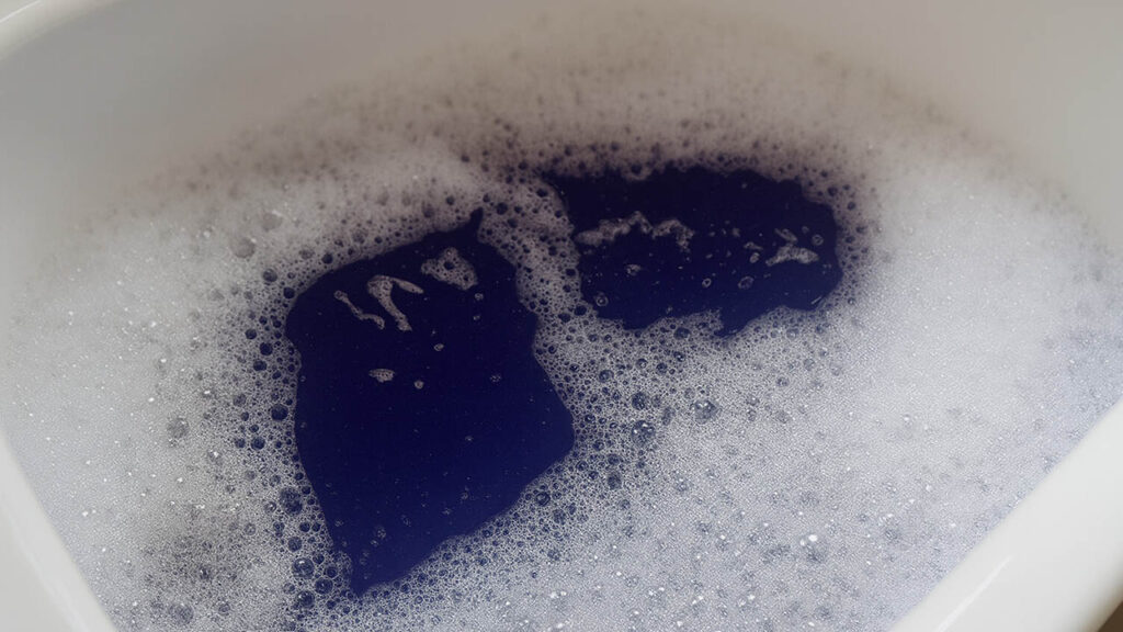 Mix the water with 10-12 punches of Moroccan purple shampoo