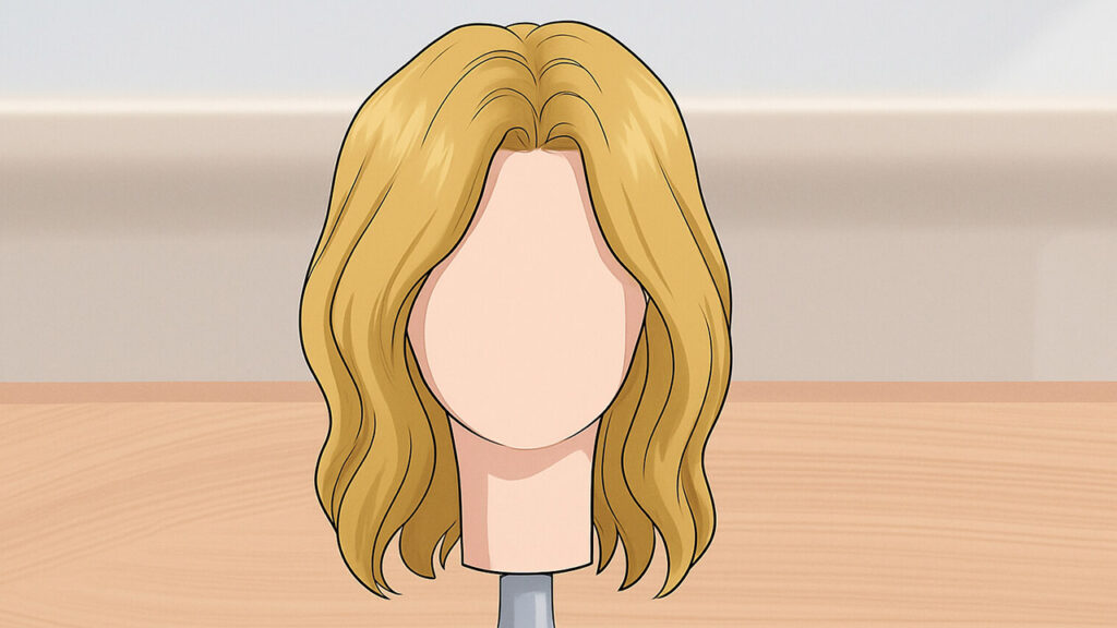 Storing the wig on a wig stand