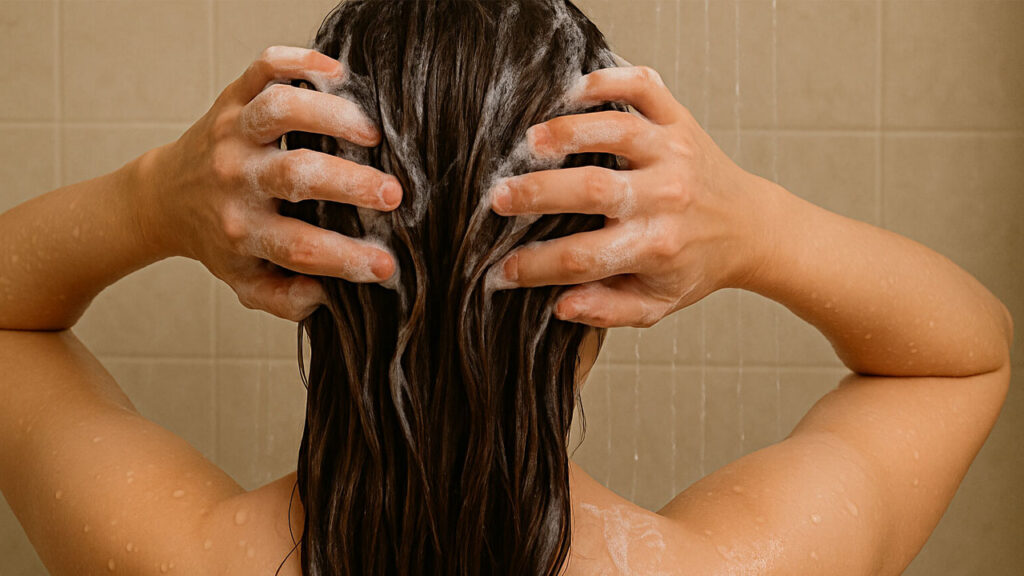 Washing Genius weft in shower
