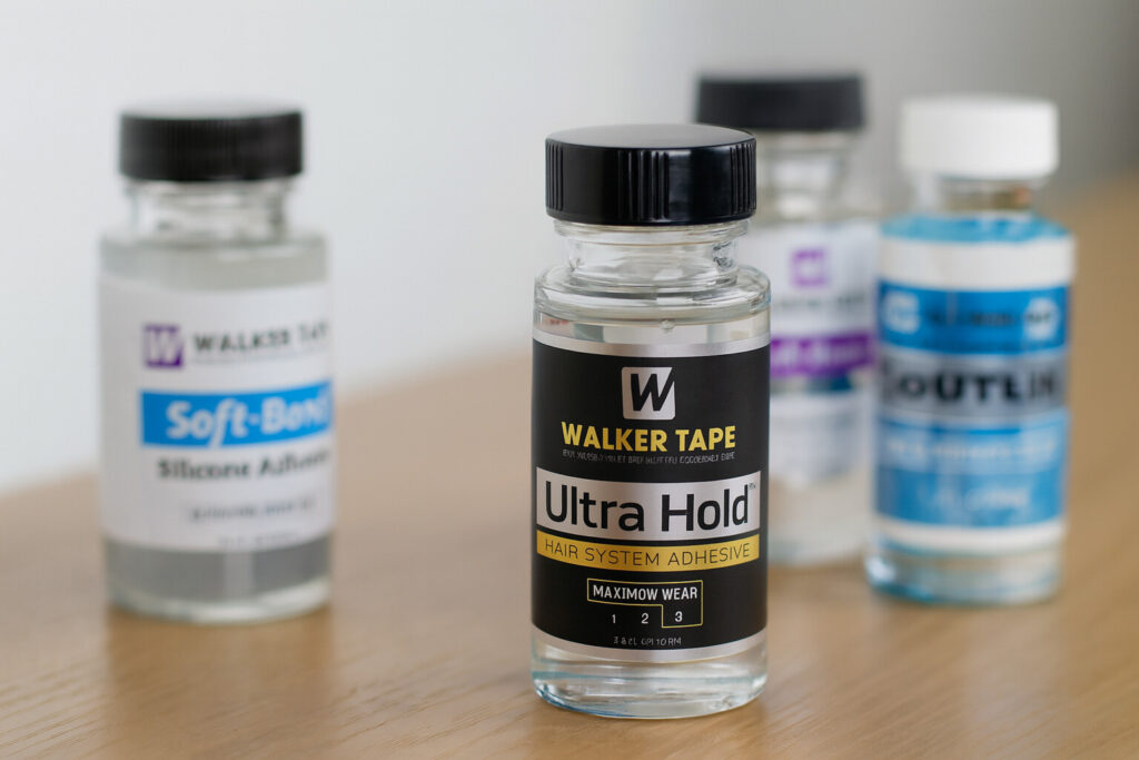 Adhesive for hair pieces and hair patches